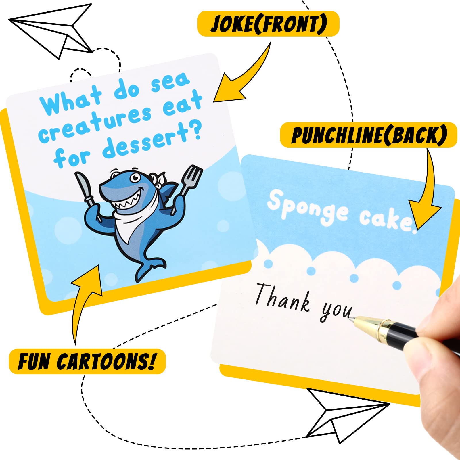 Teling notes suitable for schools, bake sales, and picnics.
