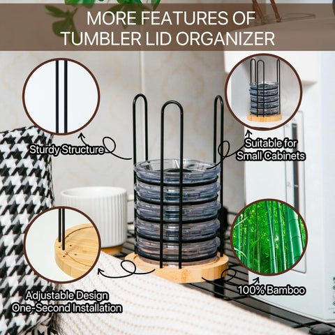 TelKeen organizer fitting Yeti, Stanley, and Simple Modern lids.