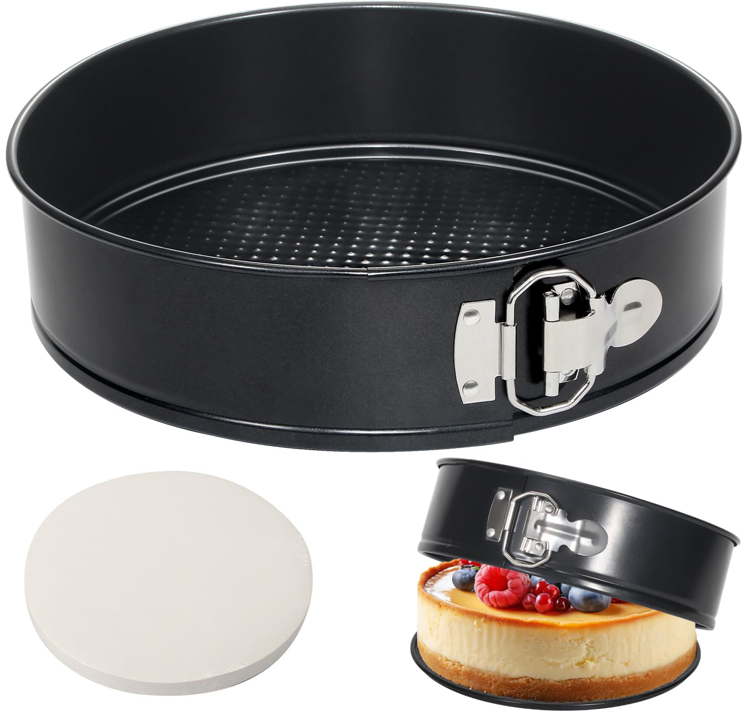 Tellshun 10 inch springform pan for even baking and easy release.