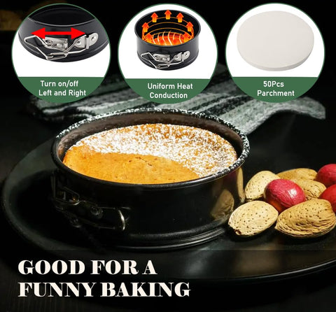 Tellshun 4inch diameter mini pan ideal for cheesecakes and desserts.