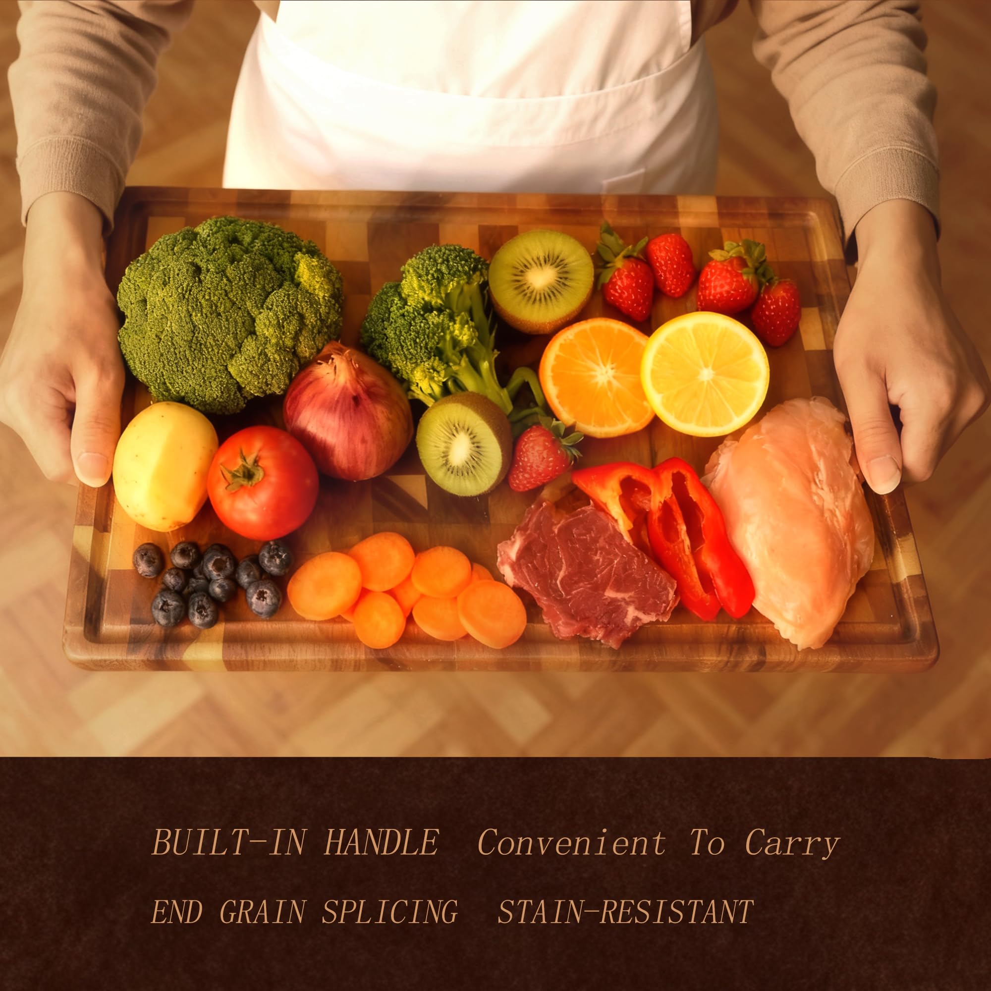 TELLURIXARA walnut cutting board with deluxe gift box packaging