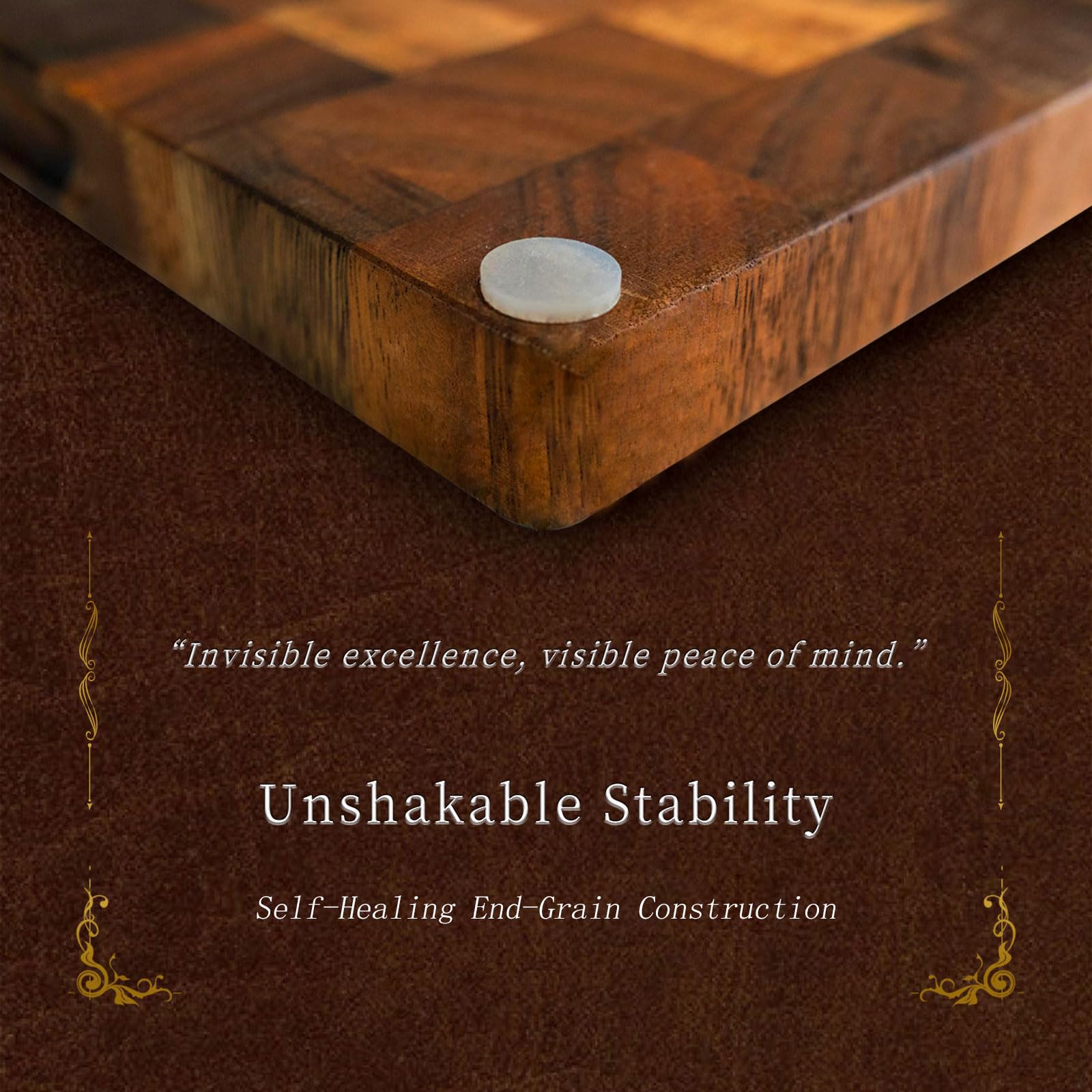 TELLURIXARA cutting board with built-in handles for easy transfer