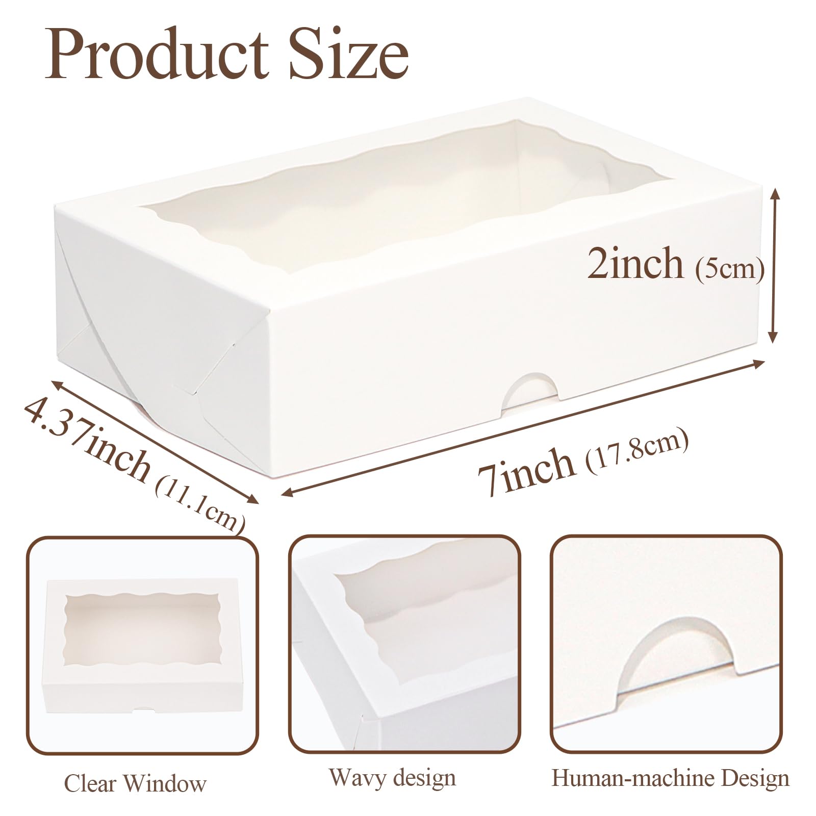 TEMLQPACK box for cookies and macarons keeps treats neat and visible.