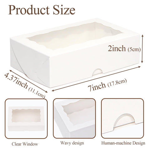 TEMLQPACK box for cookies and macarons keeps treats neat and visible.