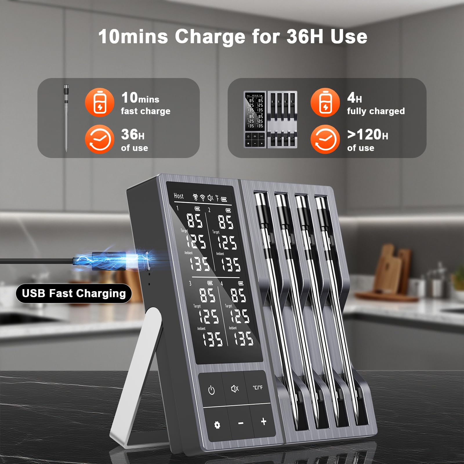TEMMIO 800ft Bluetooth range enables remote monitoring