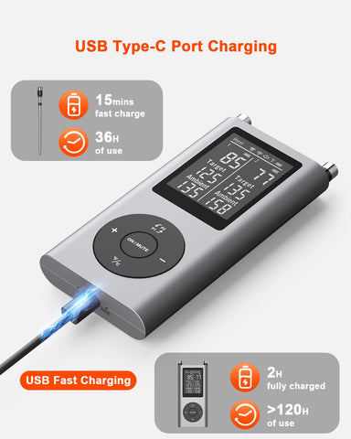 TEMMIO thermometer displays 800 ft Bluetooth range capability.