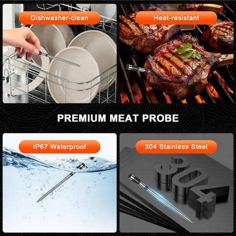 TEMMIO dishwasher-safe probes simplify cleanup after cooking