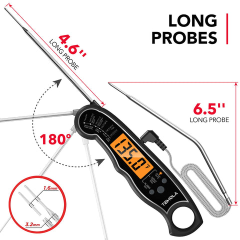 TEMOLA dual-probe design lets you monitor two temps at once