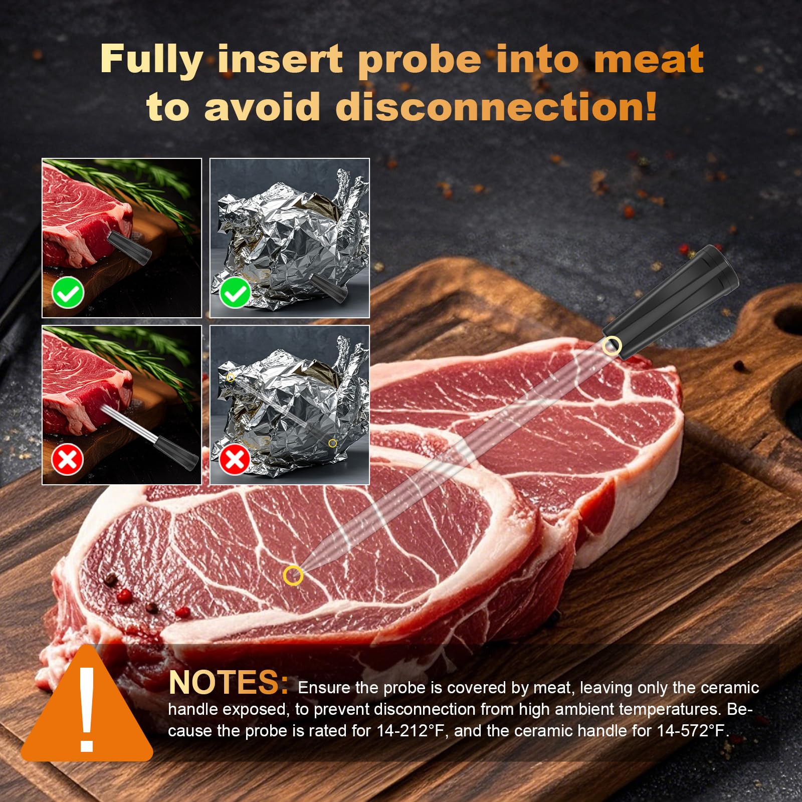 TempGrill app alerts when roast reaches target doneness.