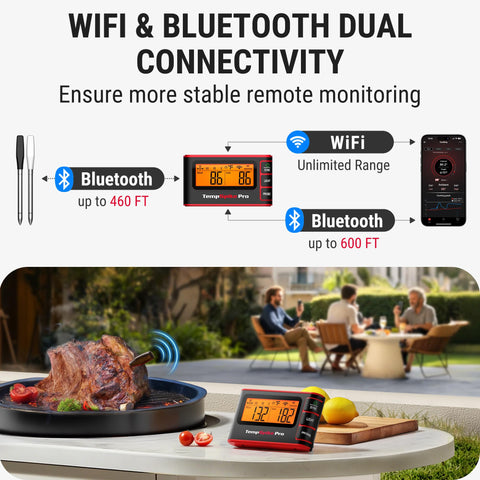TempSpike detachable probe base for flexible cooking setups
