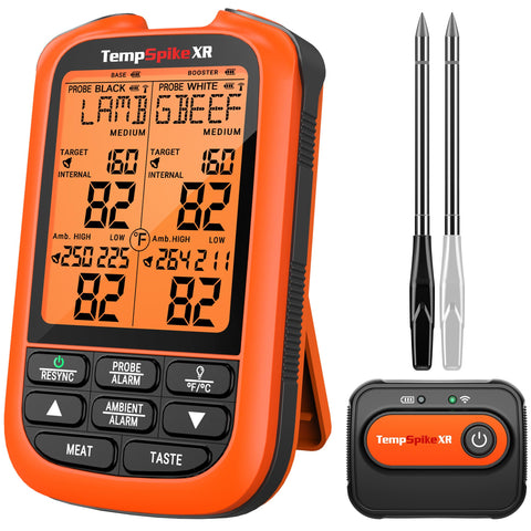 TempSpike ThermoPro wireless thermometer with 2000ft range for distance grilling.