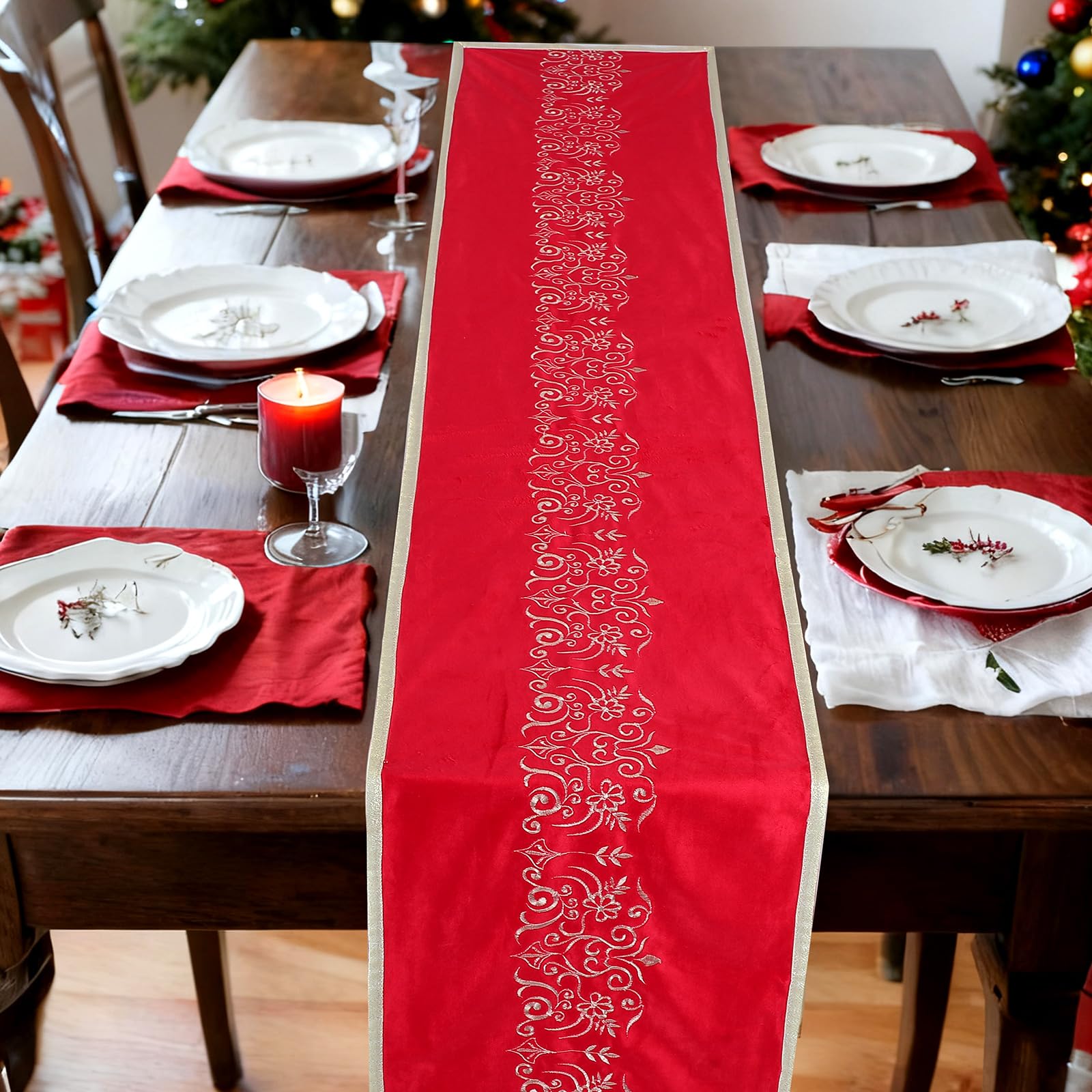 Tenceur velvet table runner is easy to clean and maintain.