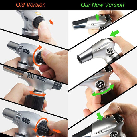 Tencoz blow torch flame adjustment dial for customizable heat
