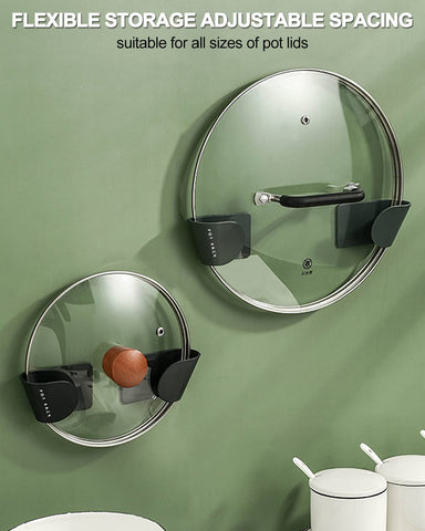 Tendiren easy-install lid rack that adheres without drilling on clean surfaces