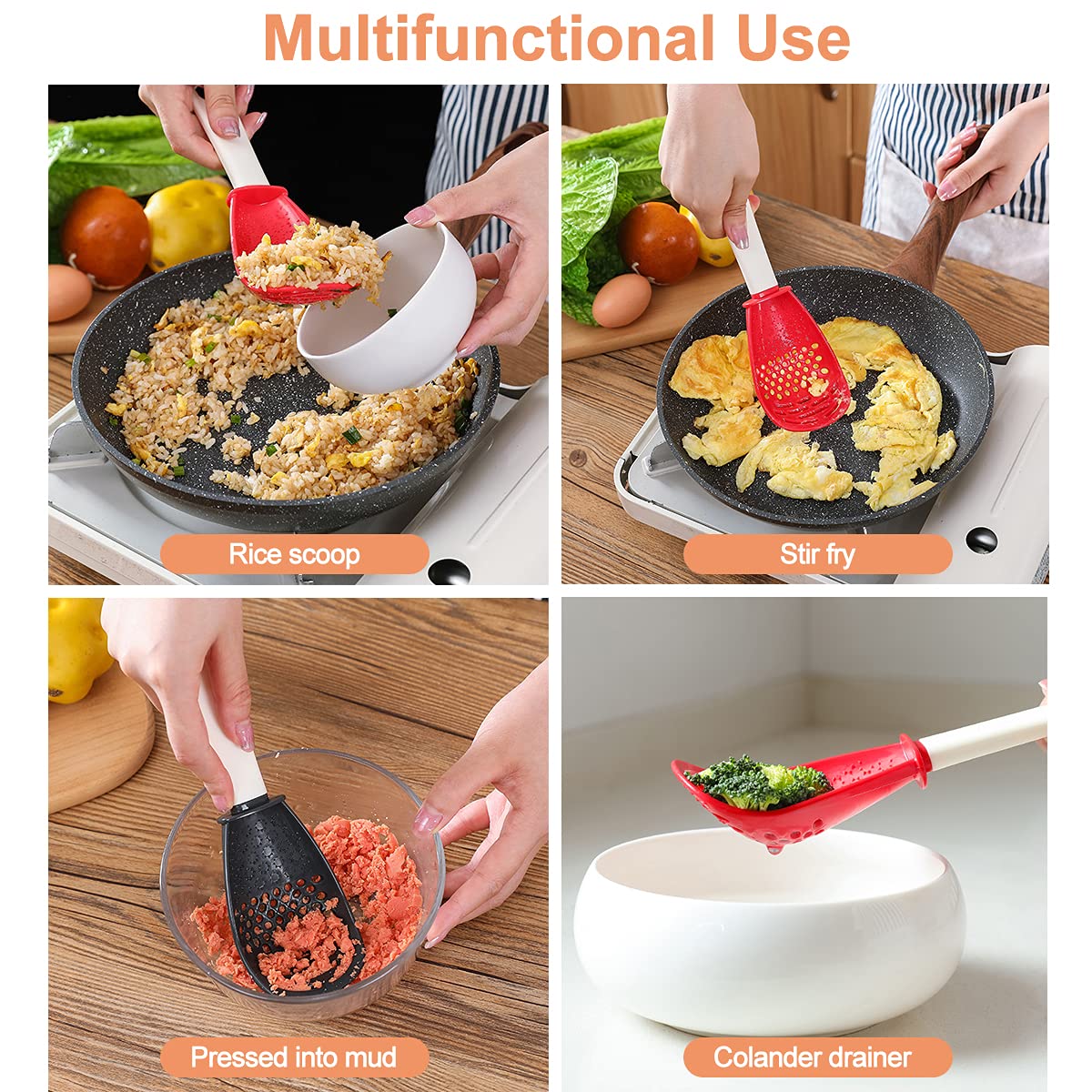 Tendiren bent-head design enables precise scooping and gentle mincing
