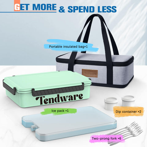 TENDWARE 12-compartment divider tray keeps bites separated for tastier charcuterie.