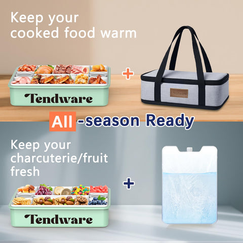 TENDWARE Ice pack complements the snackle box to maintain chill for hours.