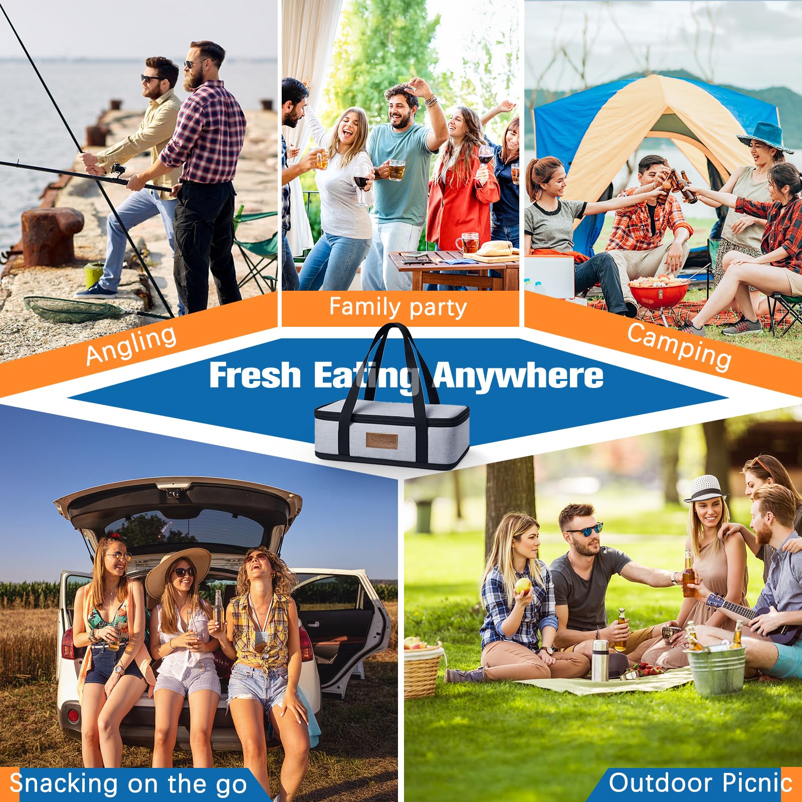 TENDWARE Outdoor-ready design supports park or beach feasts with easy transport.