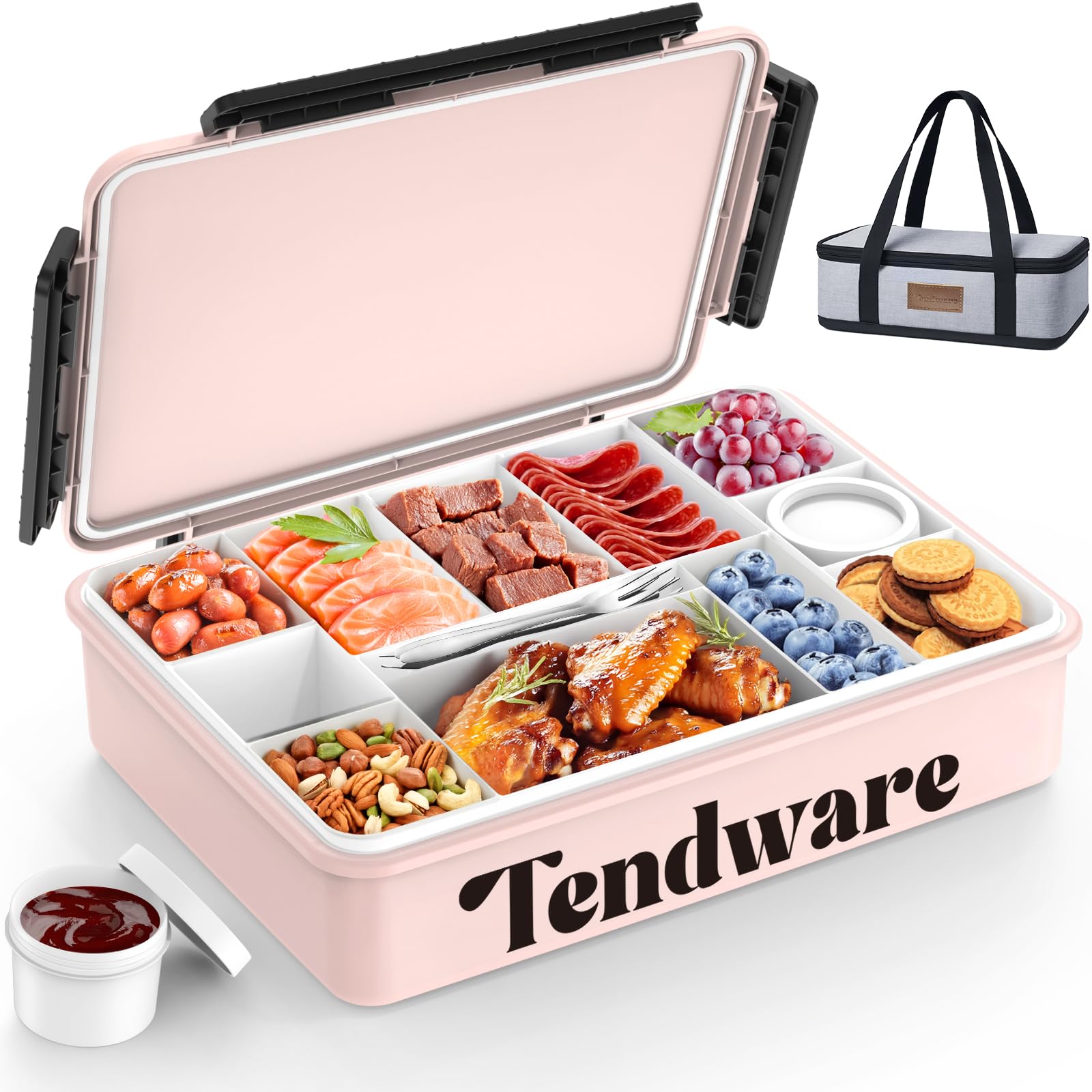 TENDWARE Snackle Box 12-compartment tray keeps snacks organized on the go