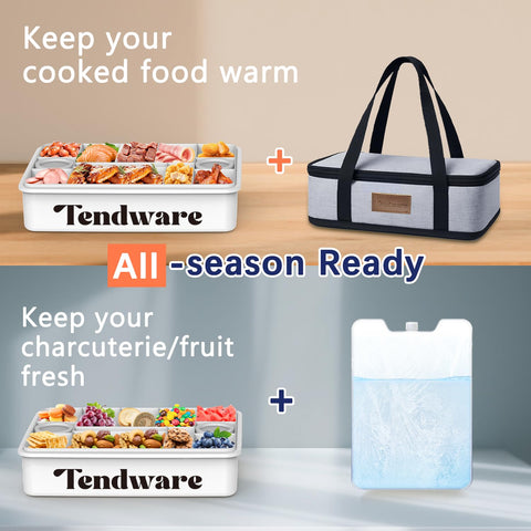 TENDWARE reusable ice pack keeps foods chilled for hours during trips