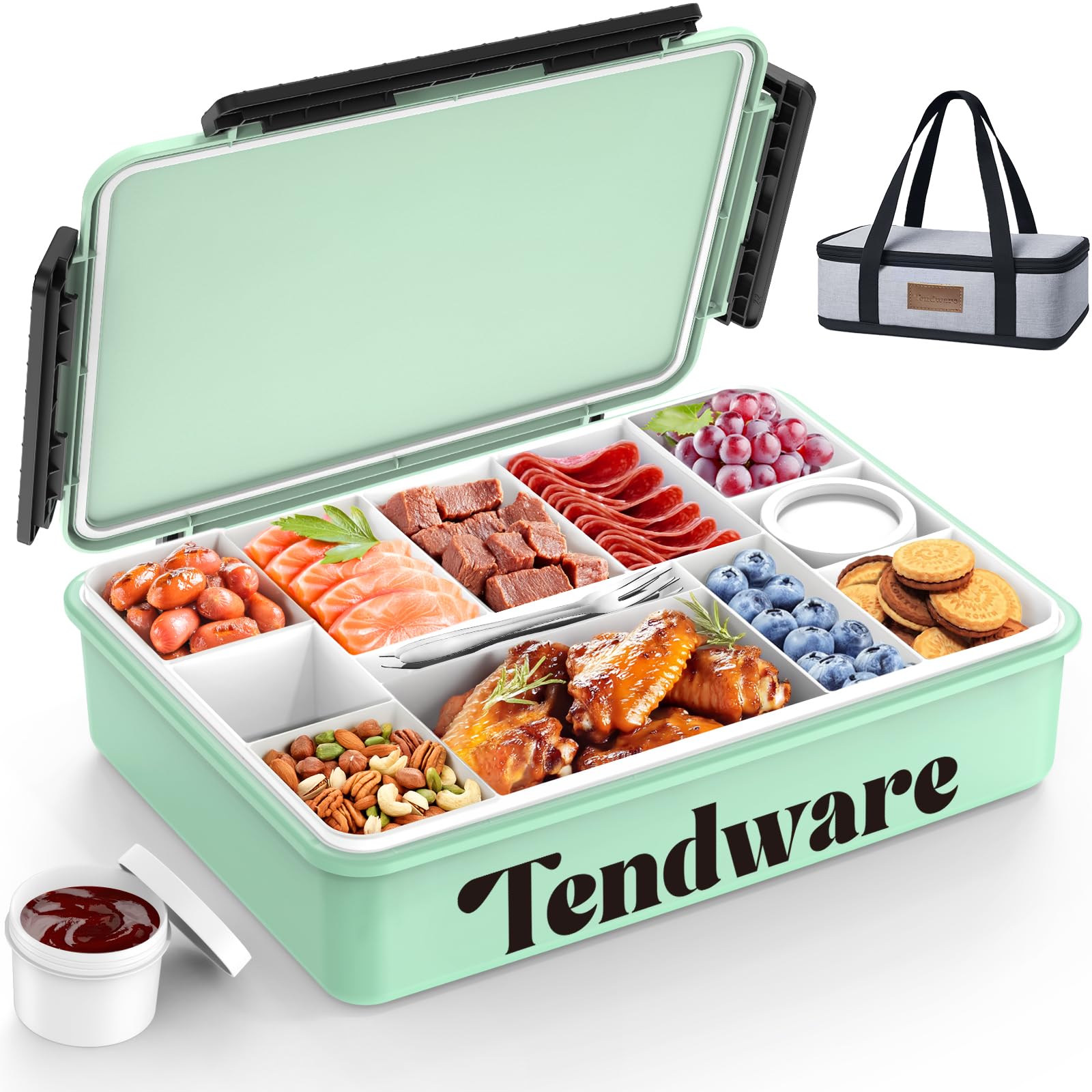 TENDWARE Snackle Box insulated bag shows on-the-go entertaining with warm, fresh snacks.