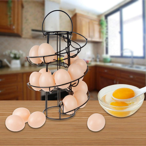 TENINYU Egg Skelter holds up to 20 eggs for organized storage