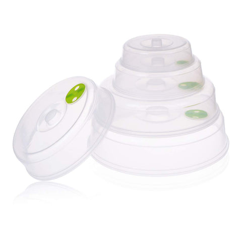 TENINYU extra-large cover on a large plate reduces splatter and keeps food warm