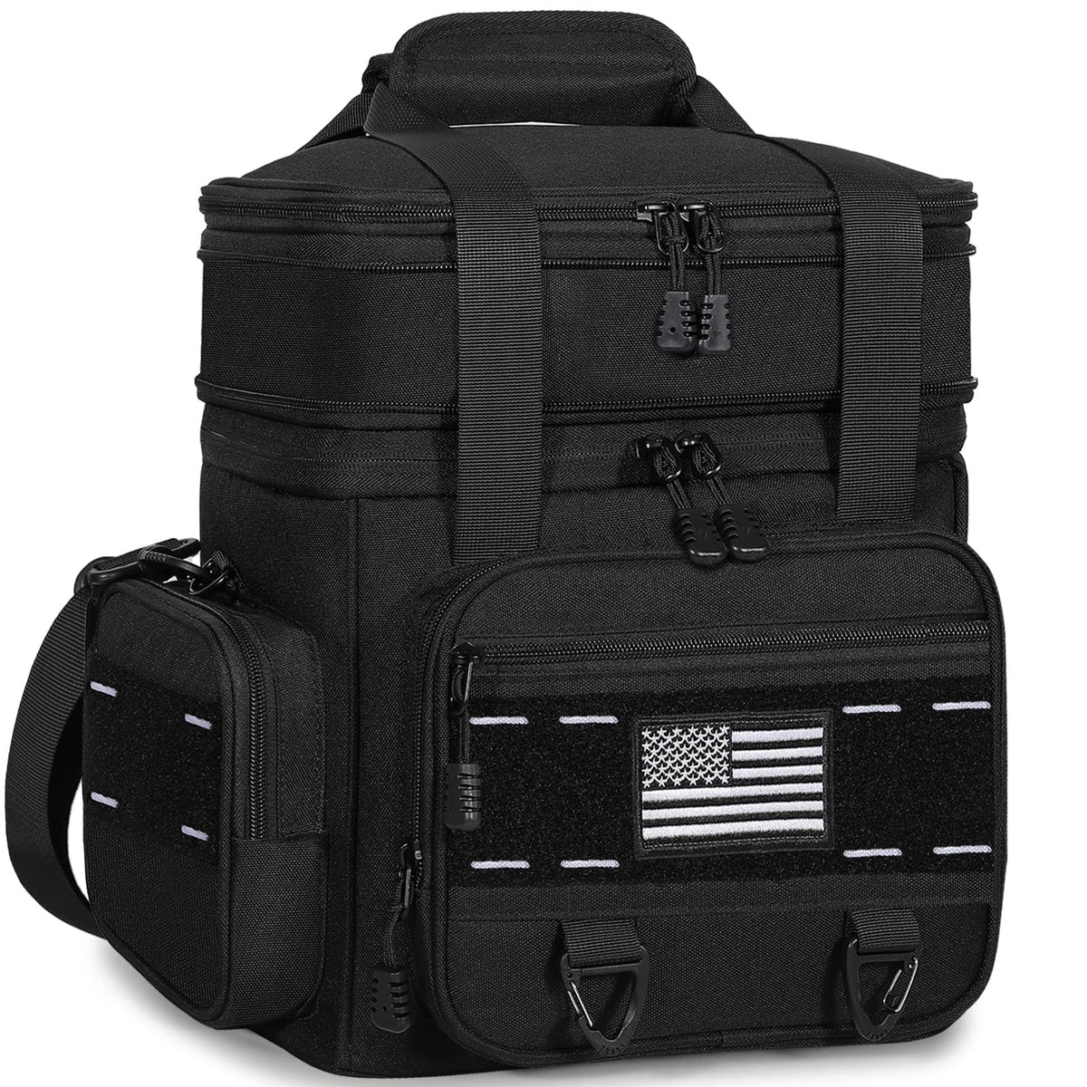 TENKIST Expandable Tactical Lunch Box front pocket for quick access and organization.