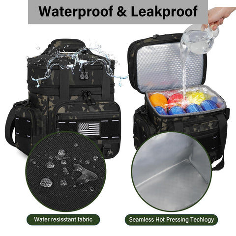 TENKIST Expandable Tactical Lunch Box 6mm insulation interior keeps items fresh