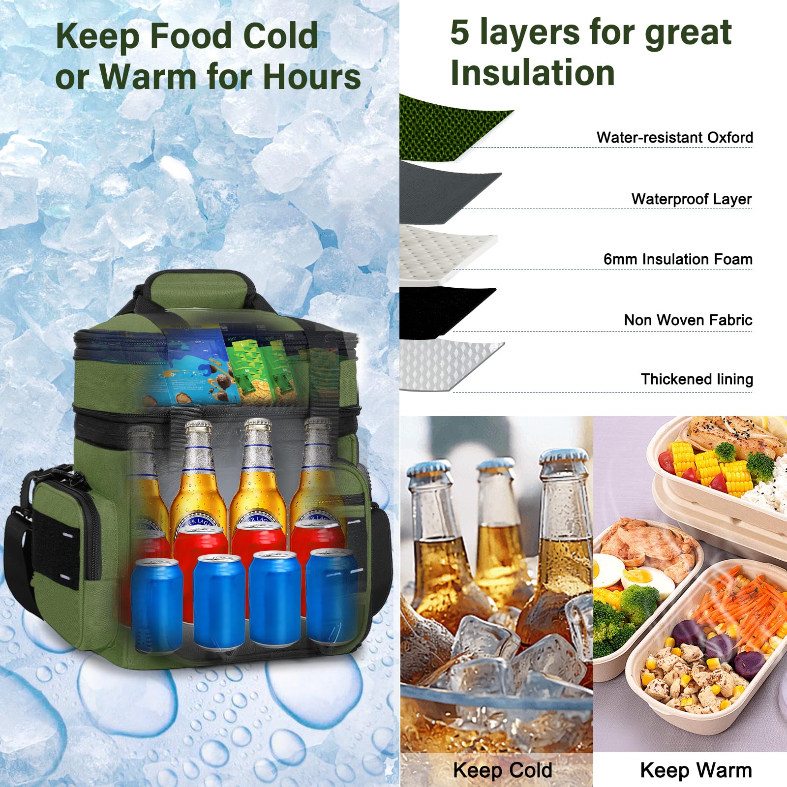 TENKIST dual interior compartments for dry and wet items for organized packing.
