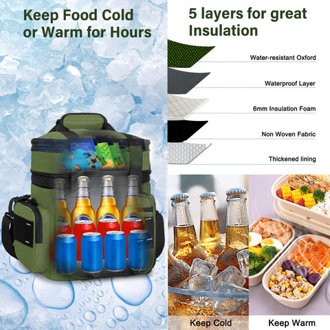 TENKIST dual interior compartments for dry and wet items for organized packing.