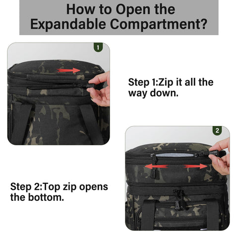 TENKIST Expandable Tactical Lunch Box reinforced structure stands upright when empty