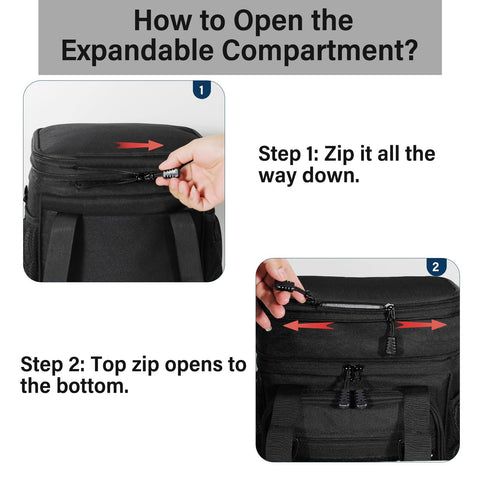 TENKIST Expandable Tactical Lunch Box sturdy base keeps the bag standing.