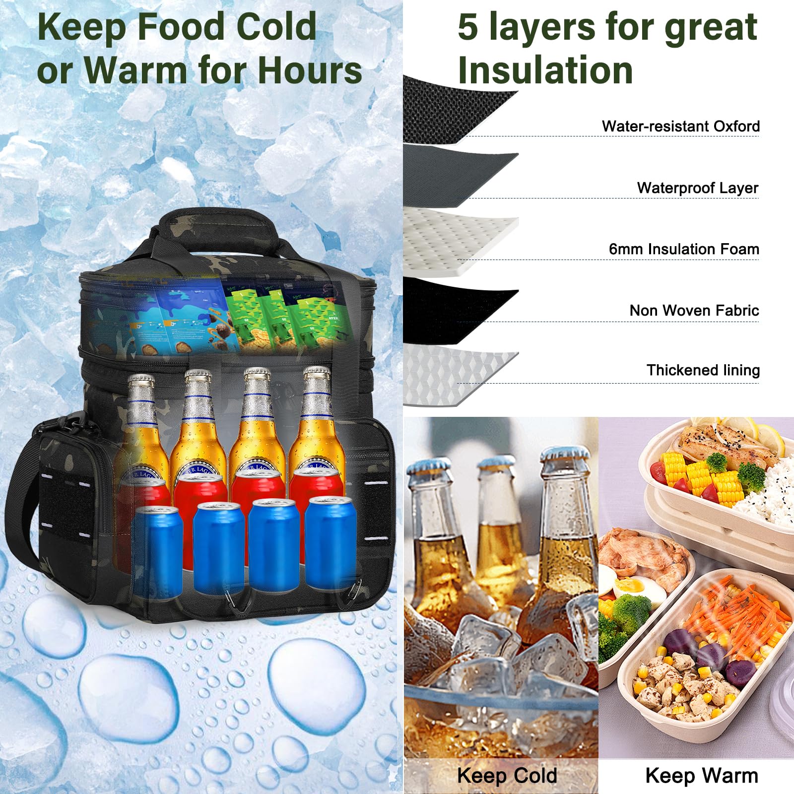 TENKIST Expandable Tactical Lunch Box leakproof design prevents spills while transporting meals