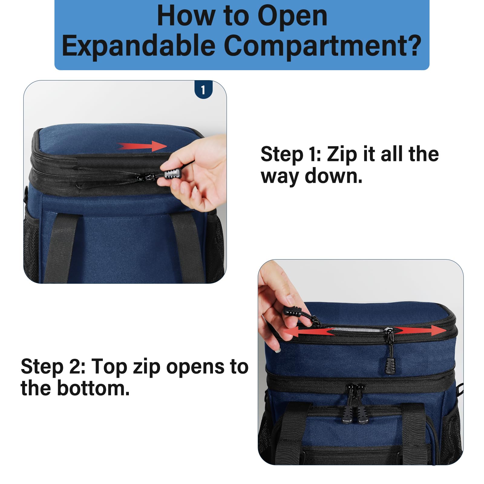 TENKIST lunch box cooler blue urban-use profile for work and travel.