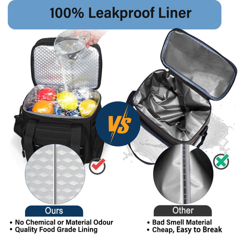 TENKIST lunch box cooler tough oxford fabric resists daily wear