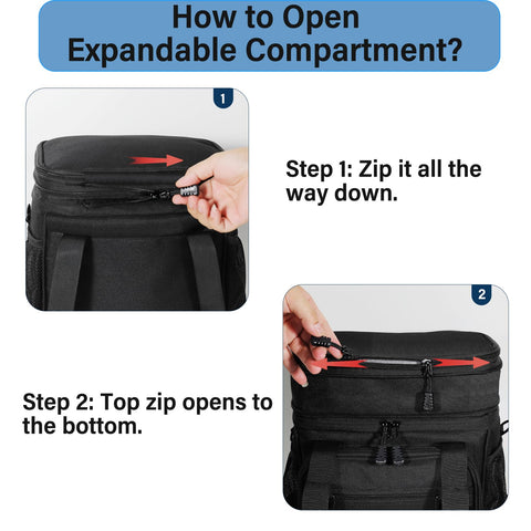 TENKIST lunch box cooler adjustable strap and handles for easy carry