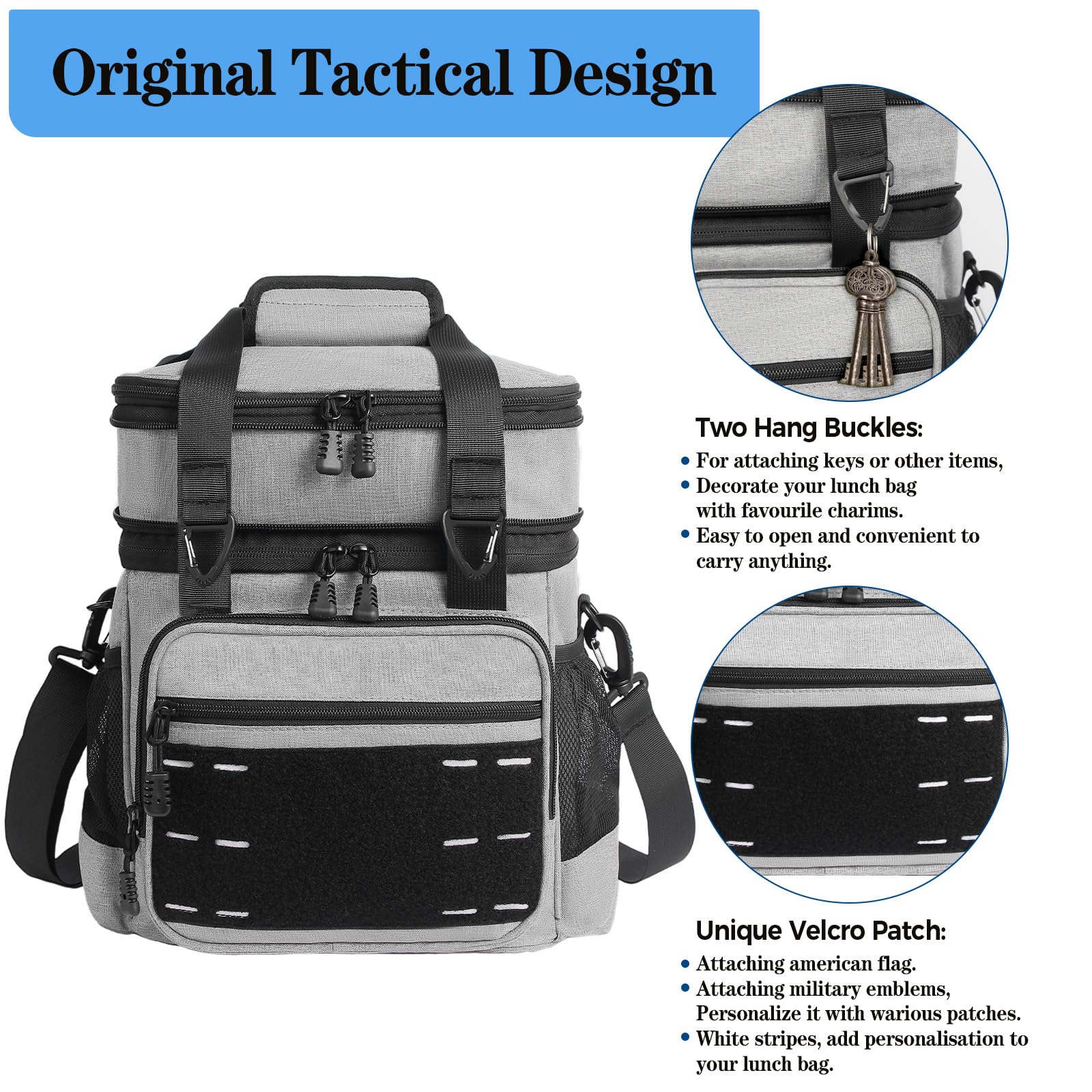 TENKIST Lunchbox Tactical interior compartments maximize organized meal storage.