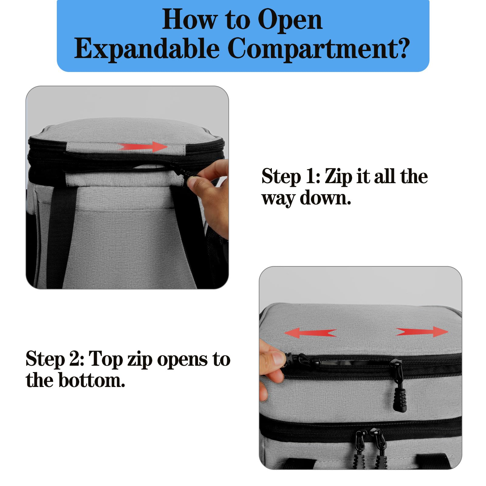 TENKIST Lunchbox Tactical stand-up design stays upright when empty.