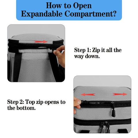 TENKIST Lunchbox Tactical stand-up design stays upright when empty.