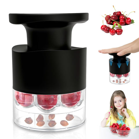 Tenlary Cherry Pitter 7-in-1 front view with quick-pit action for efficient fruit prep.