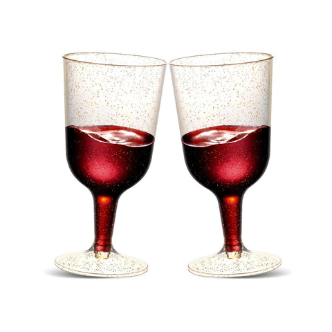 TENYASEN gold glitter 6oz wine glass shines for dessert wine service