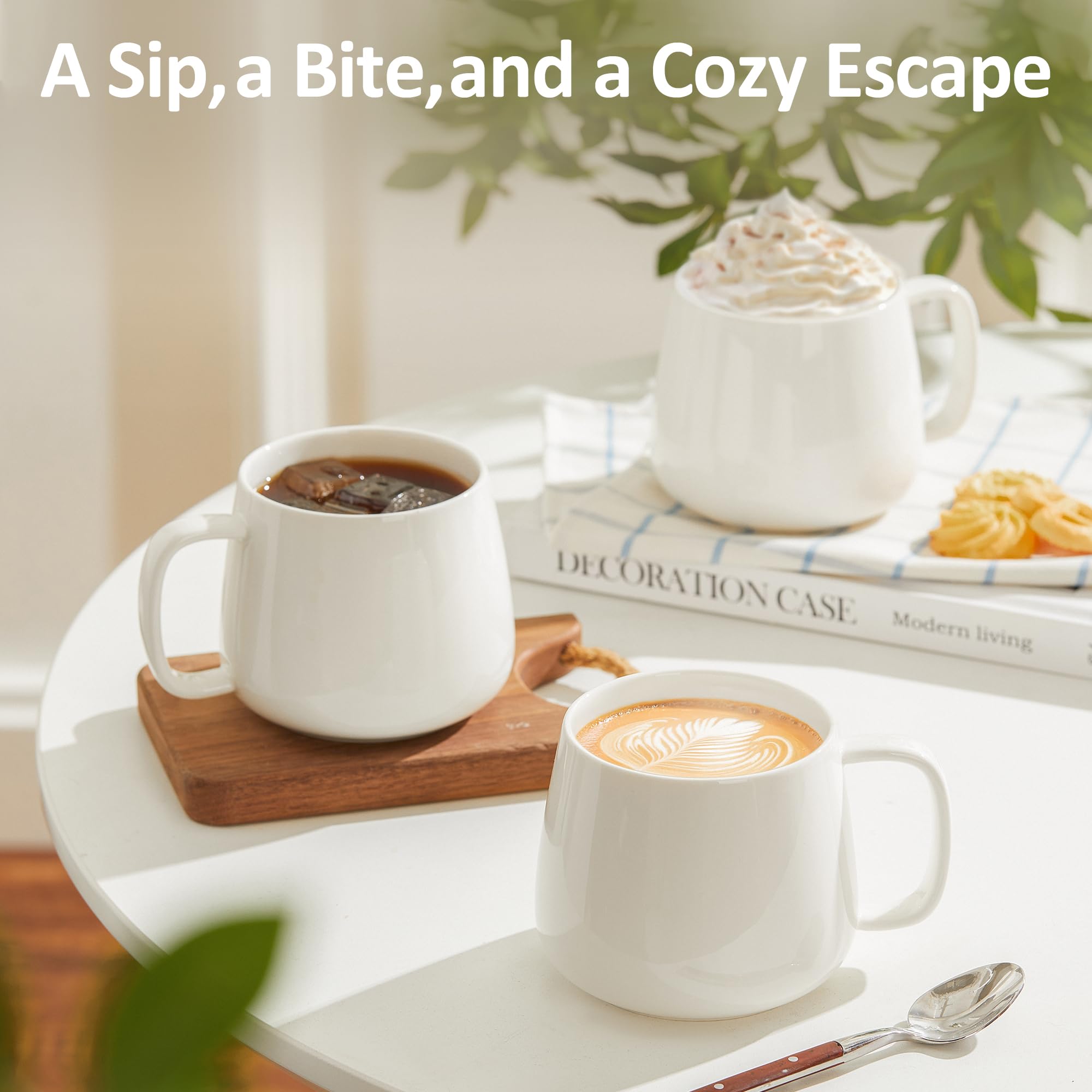 Teocera housewarming gift white mug set complements any table.