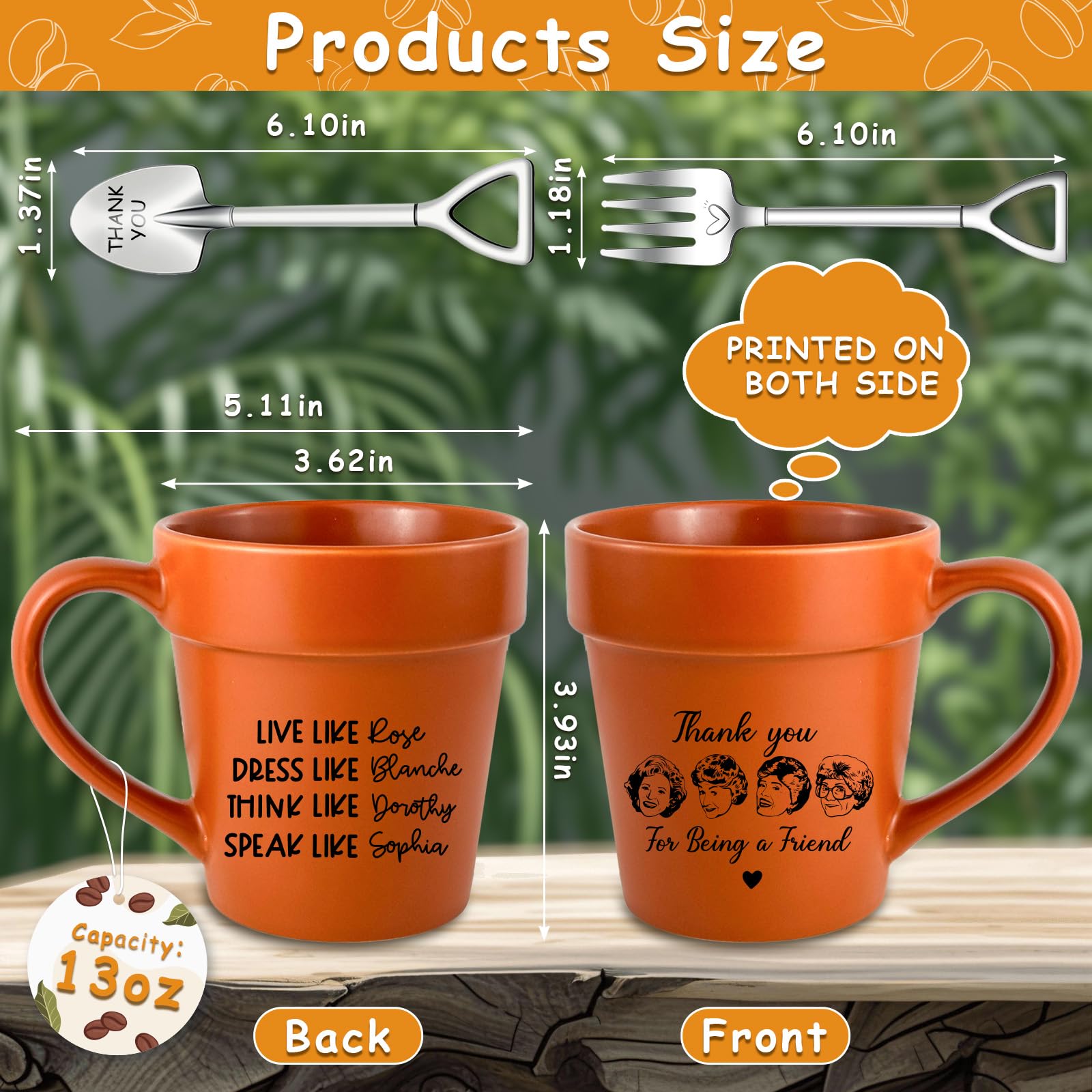 TEOUIOS shovel-shaped spoon and fork included for playful practicality.