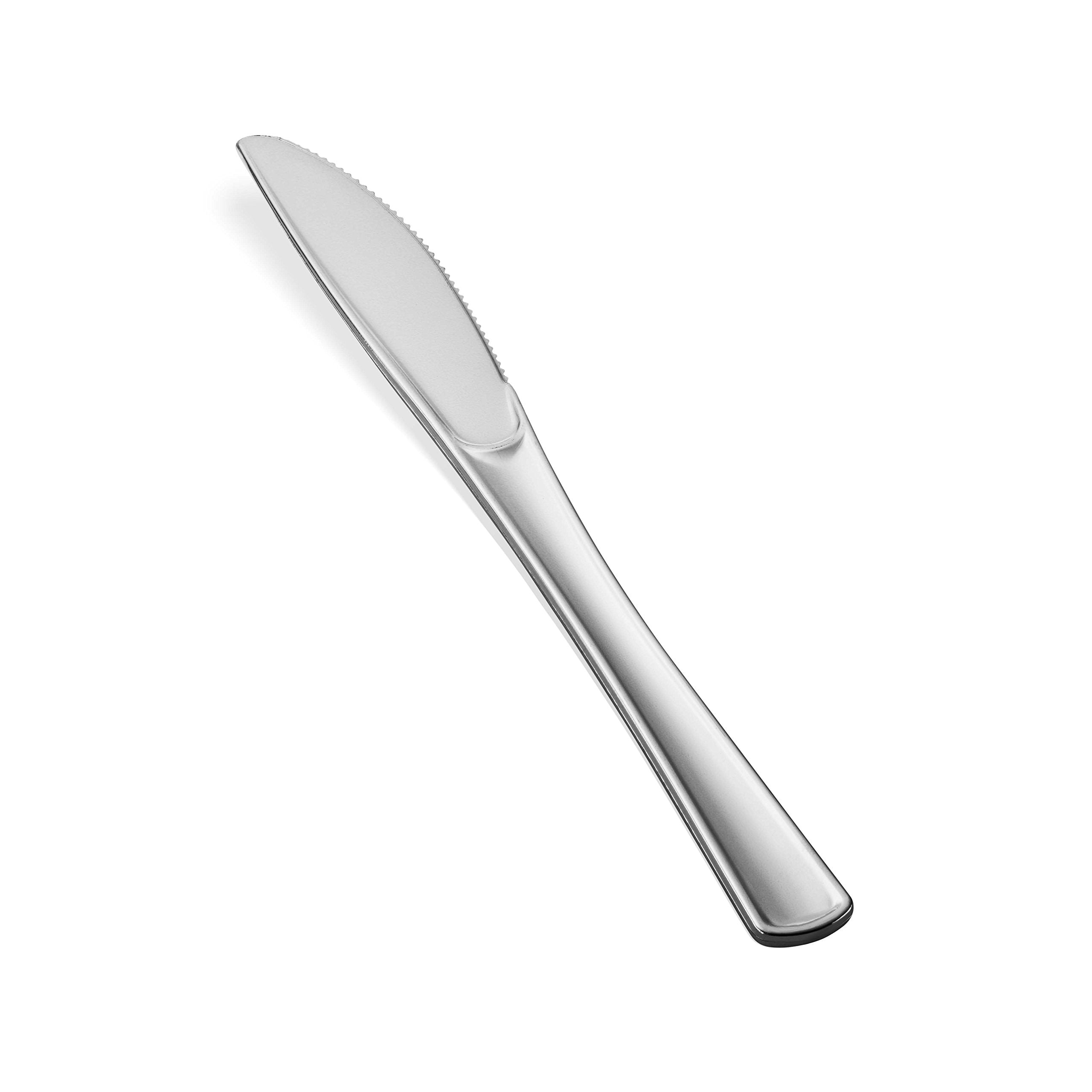 Tepco Settings 200 knives, heavy-duty plastic for reliable dining.
