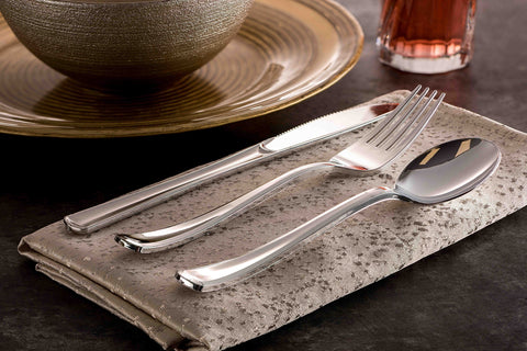 Tepco Settings bulk disposable flatware set, ideal for catering and hotels.