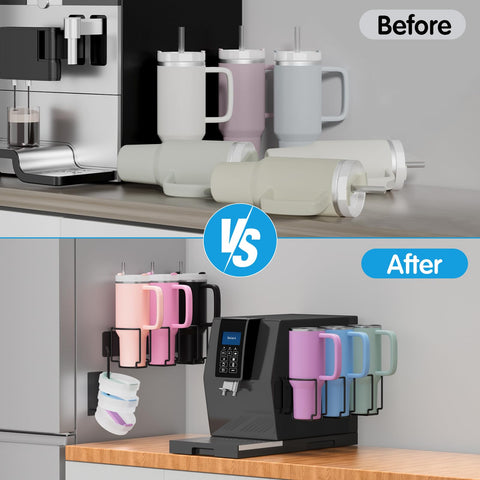 Terficer tumbler lid organizer magnetic helps manage lids and saves counter space.