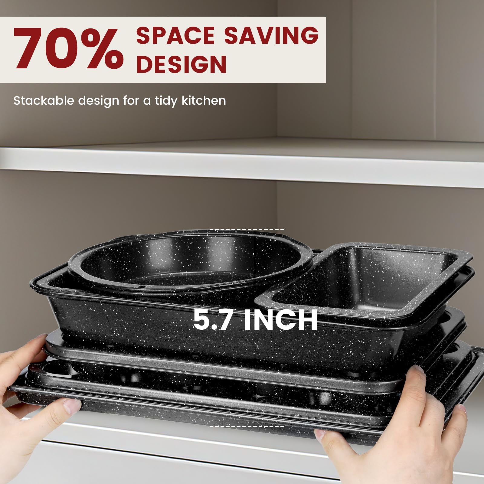 Terlulu round cake pan: two-piece set for even bake and clean release.
