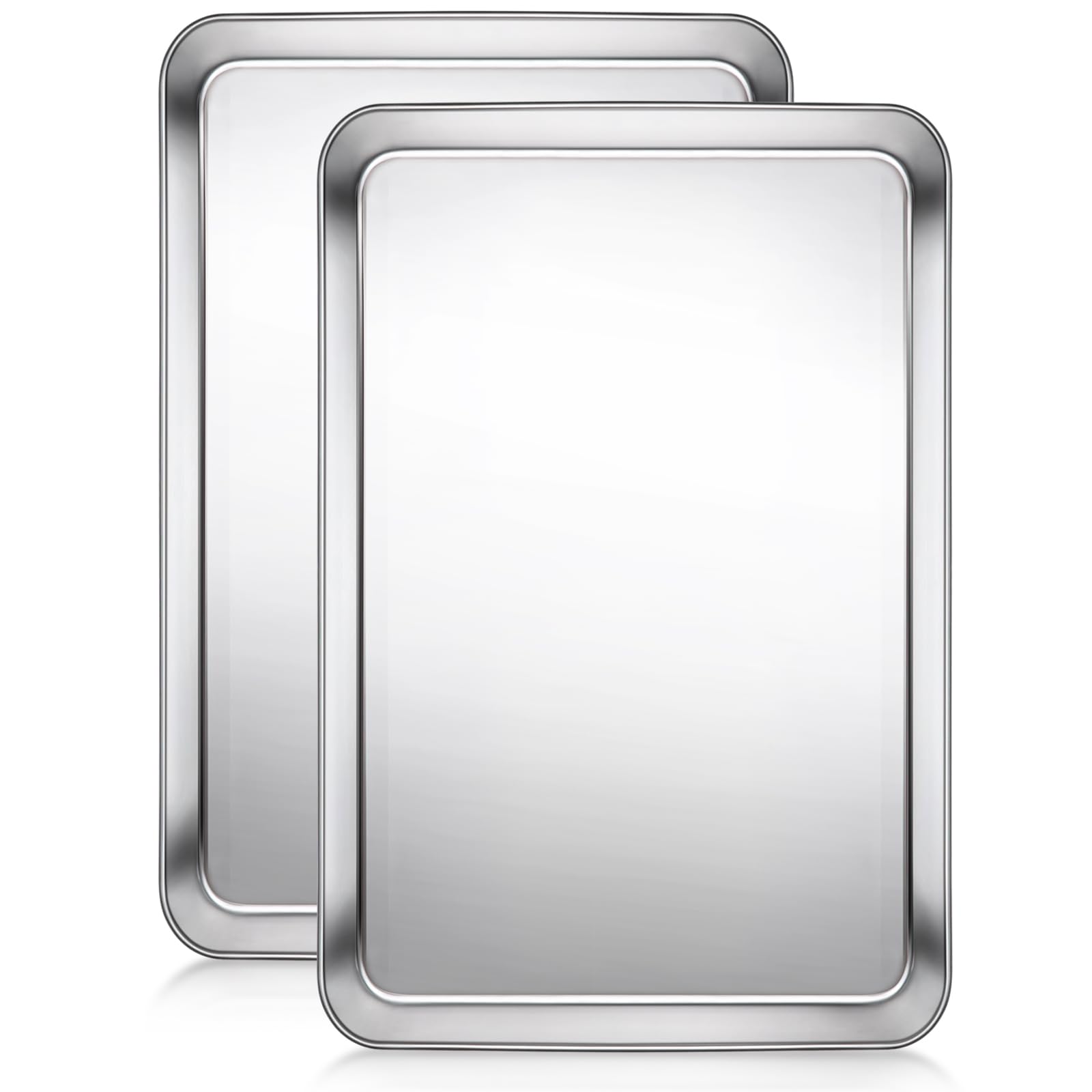 Terlulu baking sheet top view highlighting stainless steel construction for everyday baking.
