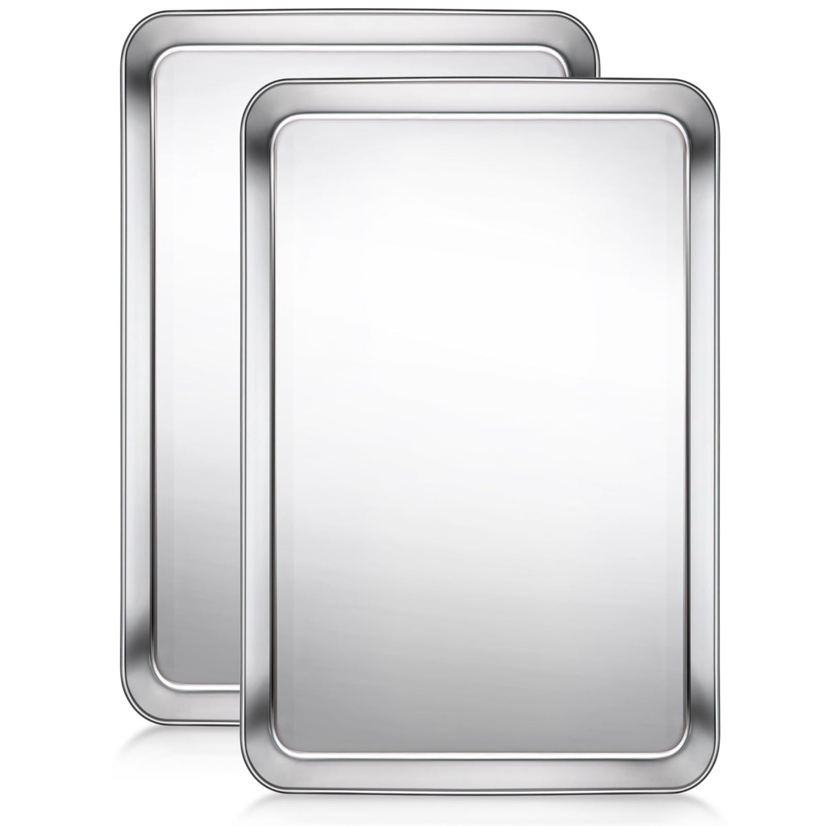 Terlulu baking sheet top view highlighting stainless steel construction for everyday baking.
